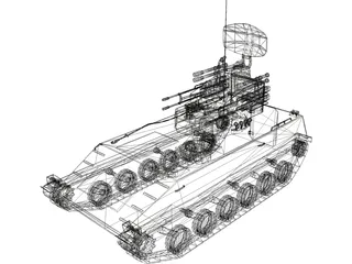 PGZ-95 AA Iron Dove Modern Chinese 3D Model preview