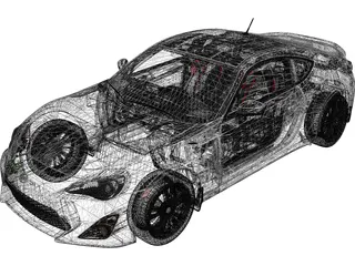 Scion FR-S (2014) 3D Model preview