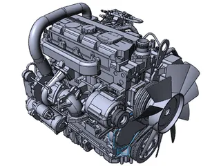 Perkins 1104d 3D Model preview
