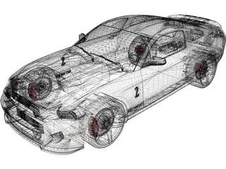 Ford Mustang Shelby GT500 3D Model preview
