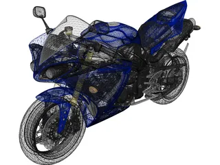 Yamaha R1 (2010) 3D Model preview
