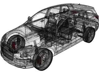 Audi Q7 4.2 TDi 3D Model preview
