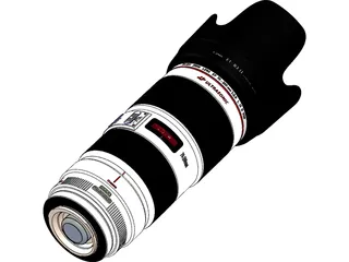Canon EF 70-200mm f/2.8 L IS USM Lens 3D Model preview