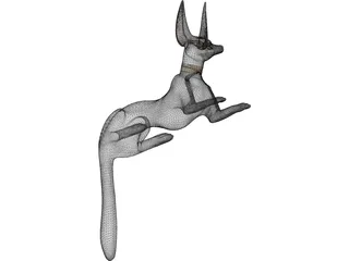 Anubis Statue 3D Model preview