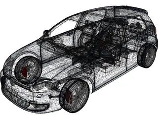Volkswagen Golf 5 3D Model preview