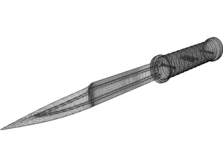 Tactical Knife 3D Model preview
