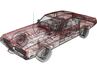 Mercury Cougar 3D Model preview