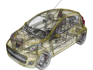 Peugeot 107 3D Model preview