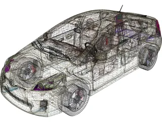 Toyota Prius 3D Model preview