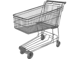 Shopping Trolley 3D Model preview