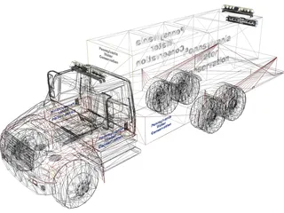 Water Conservation Truck 3D Model preview