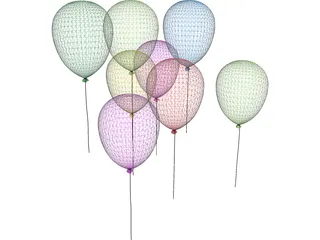 Balloons 3D Model preview