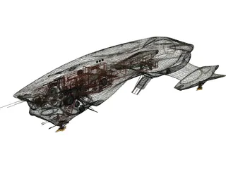 Titan Class II Cargo Ship 3D Model preview