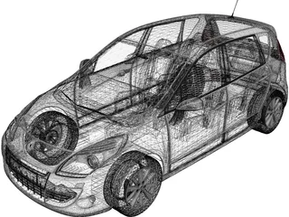 Renault Scenic (2010) 3D Model preview