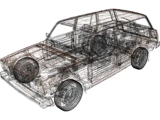 VAZ Lada 2104 3D Model preview