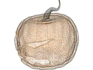 Pumpkin Head Halloween 3D Model preview