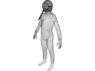 Turkish Fighter Plane Pilot 3D Model preview
