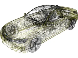 BMW M4 Coupe (2015) 3D Model preview