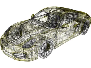 Porsche Cayman S (2014) 3D Model preview