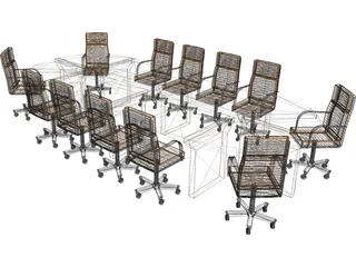 Conference Table 3D Model preview