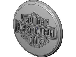 Harley Davidson Logo 3D Model preview