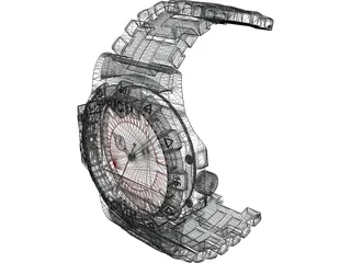 Sport Watch 3D Model preview