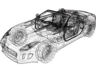 Jaguar F-Type V6 (2014) 3D Model preview