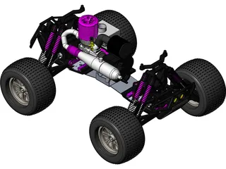 HPI RC Monster Truck Car 3D Model preview