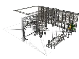 Restaurant 3D Model preview