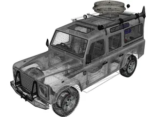 Land Rover Custom 3D Model preview