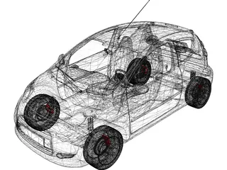 Citroen C1 3-doors 3D Model preview