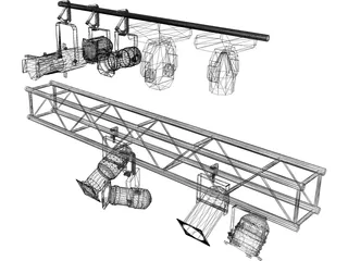 Stage Lights 3D Model preview