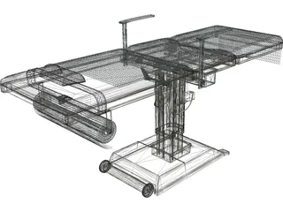 Hospital Bed 3D Model preview