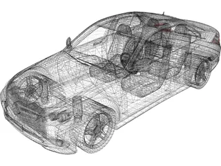 Mercedes-Benz C350 AMG (2012) 3D Model preview