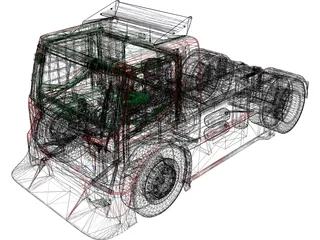 Volvo FH Clay Truck Racing 3D Model preview