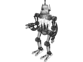 Grass Cutting Robot 3D Model preview