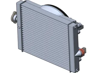 Radiator Yamaha XJ6 Valeo Custom 3D Model preview