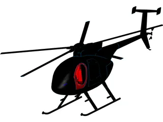 MD-500E 3D Model preview