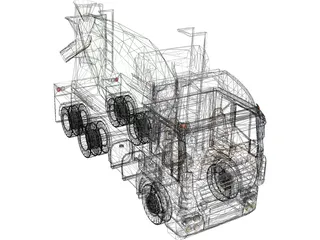 Iveco Stralis 6x4 Concrete Truck 3D Model preview