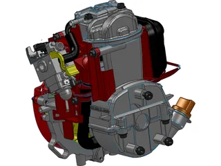 Honda GX25 Engine 3D Model preview