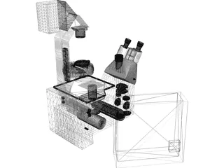 Leica Fluorescence Microscope 3D Model preview