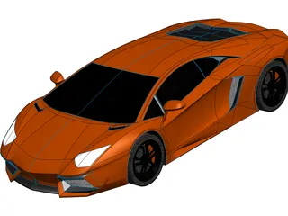 Lamborghini Aventador 3D Model preview