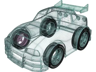 Cartoon Car 3D Model preview