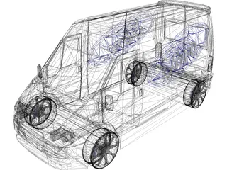 Ford Transit [Tuned] 3D Model preview