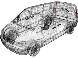 Mercedes-Benz Vito W639 3D Model preview