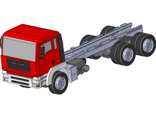 MAN Truck 6x4 3D Model preview