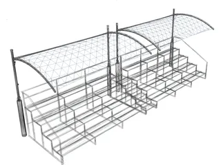 Bleacher 3D Model preview