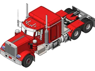 Peterbilt 353 Western Live 3D Model preview