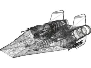 Star Wars A-Wing 3D Model preview