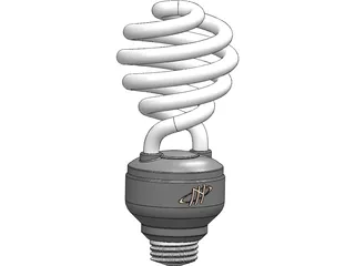 Energy Saving Lamp 3D Model preview